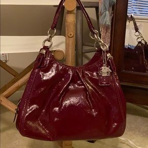 Coach Red Patent Leather Shoulder Bag